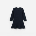 Navy Knit Long Sleeve Dress