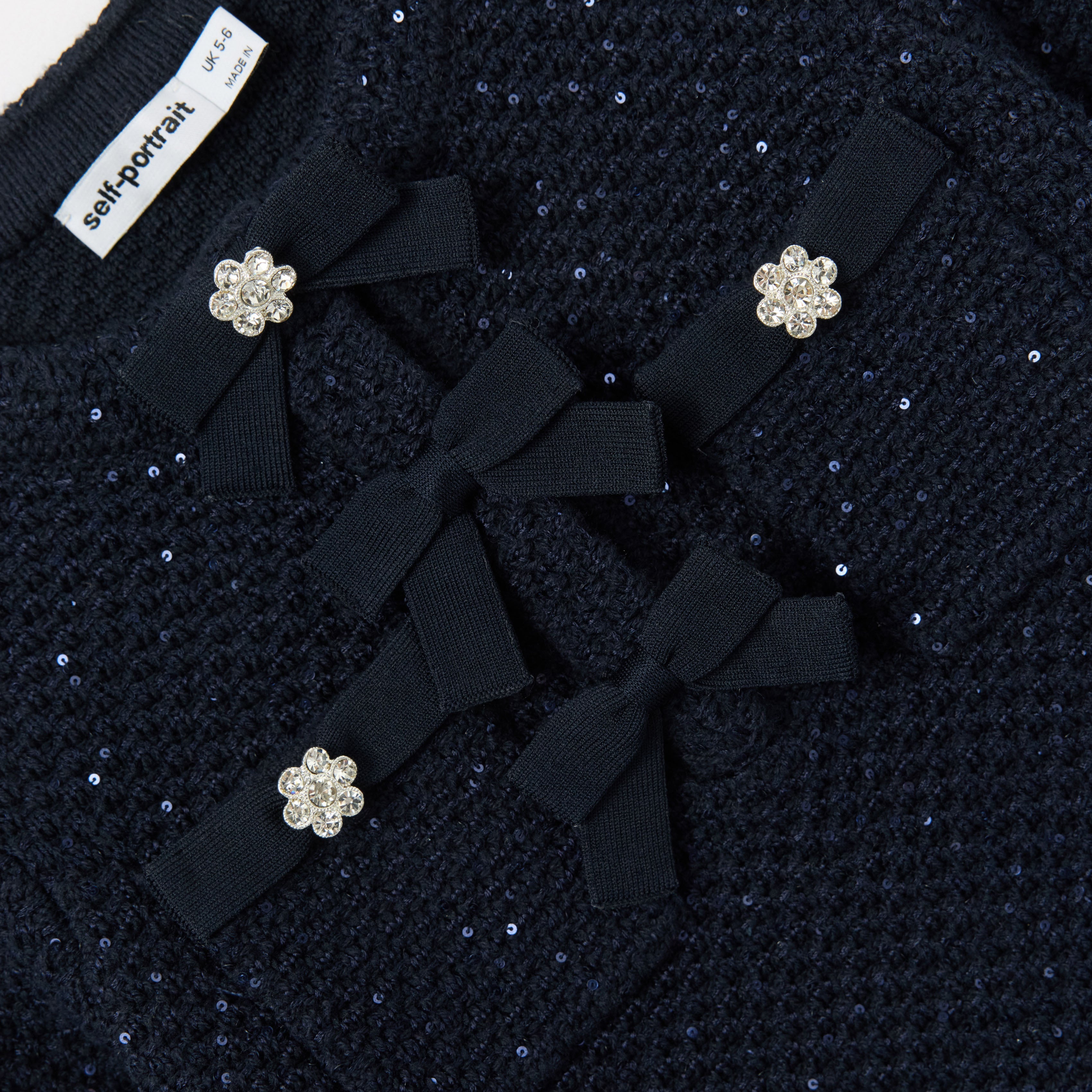 Navy Knit Long Sleeve Dress