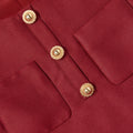 Burgundy Taffeta Short Sleeve Dress