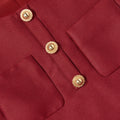 Burgundy Taffeta Short Sleeve Dress