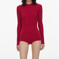 Red Flower Knit Playsuit