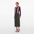 Burgundy Argyle Lightweight Jumper