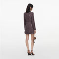 Pink and Black Sequin Boucle Mini Dress