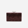 Burgundy Chainmail Clutch Bag