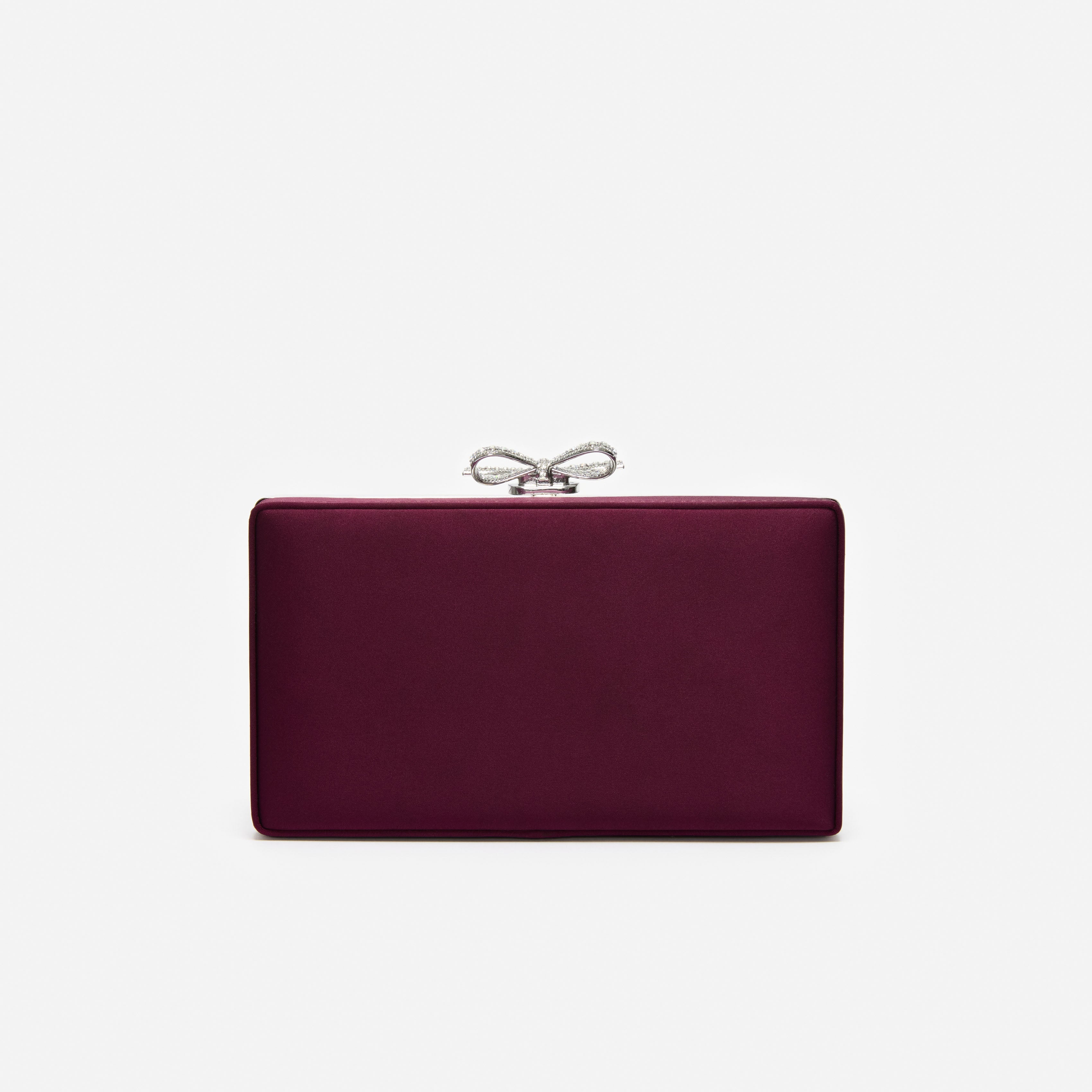 Burgundy Chainmail Clutch Bag