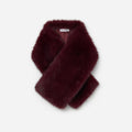 Burgundy Faux Fur Scarf