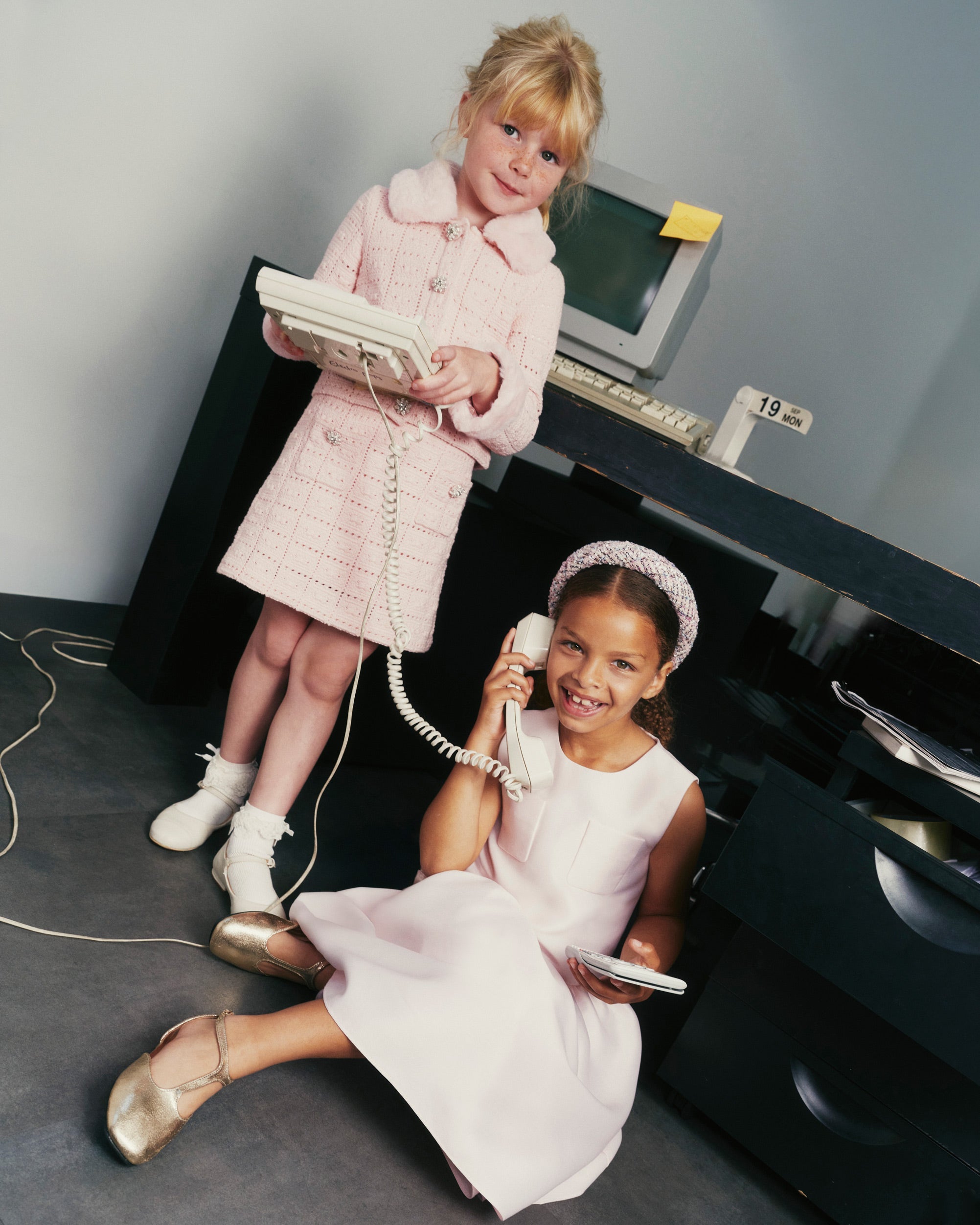 Pink Textured Knit Fur Cardigan
