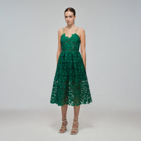 Green Azaelea Midi Dress