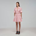 Pink Organic Cotton Cut Out Mini Dress