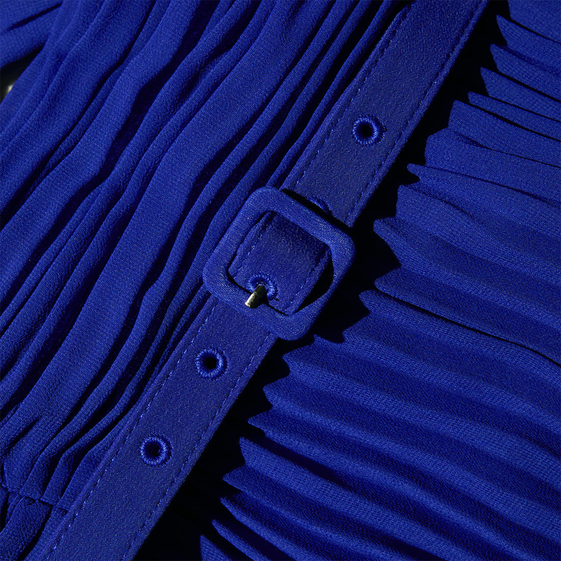 Cobalt Chiffon Midi Dress