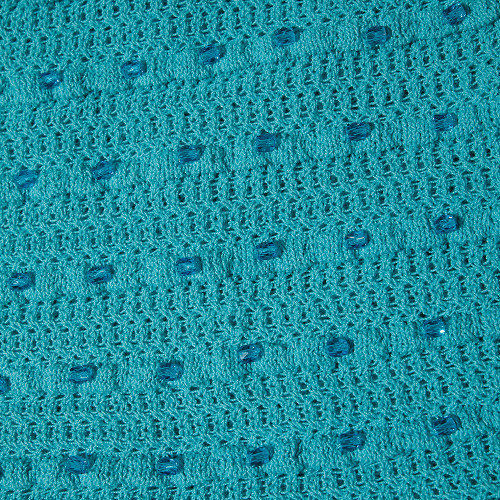 Green Beaded Knit Top