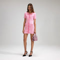 Pink Metallic Mini Tote Bow Bag