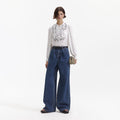 Wide Leg Flare Denim Jeans