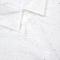 White Cotton Embroidery Top