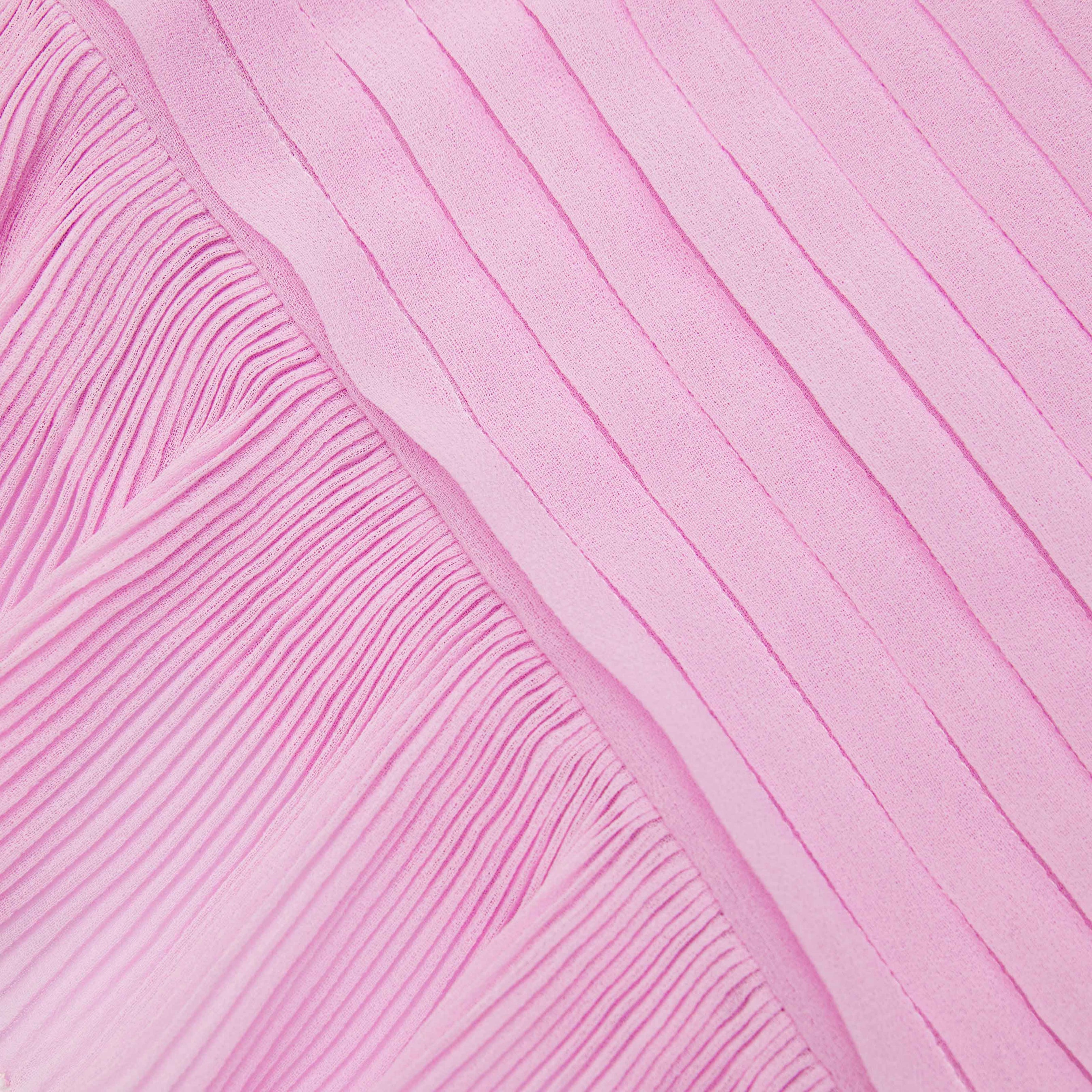 Pink Chiffon Tunic Midi Dress