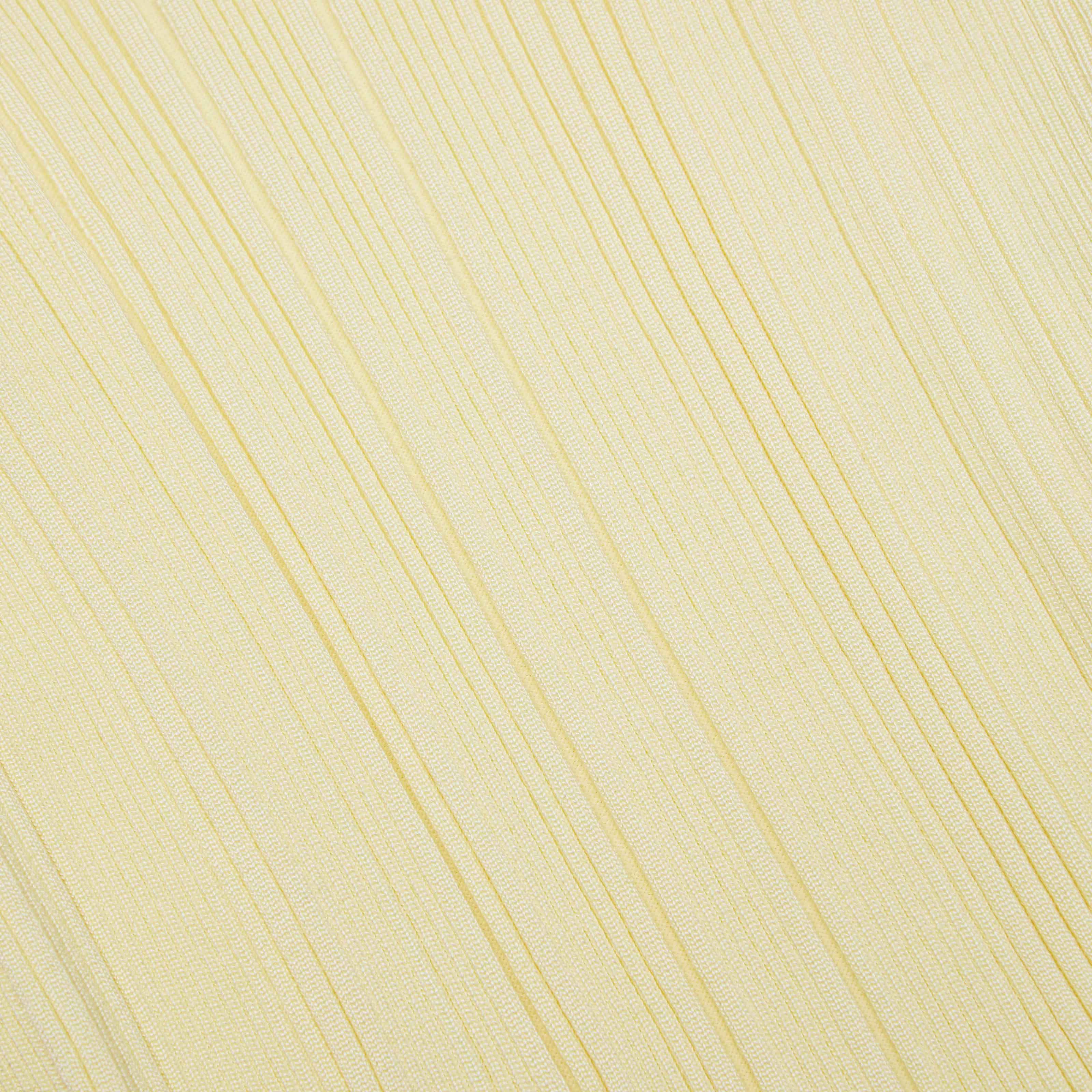 Yellow Ribbed Viscose Knit Skirt