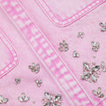 Pink Embellished Denim Top