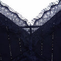 Navy Rhinestone Pinstripe Cami Top