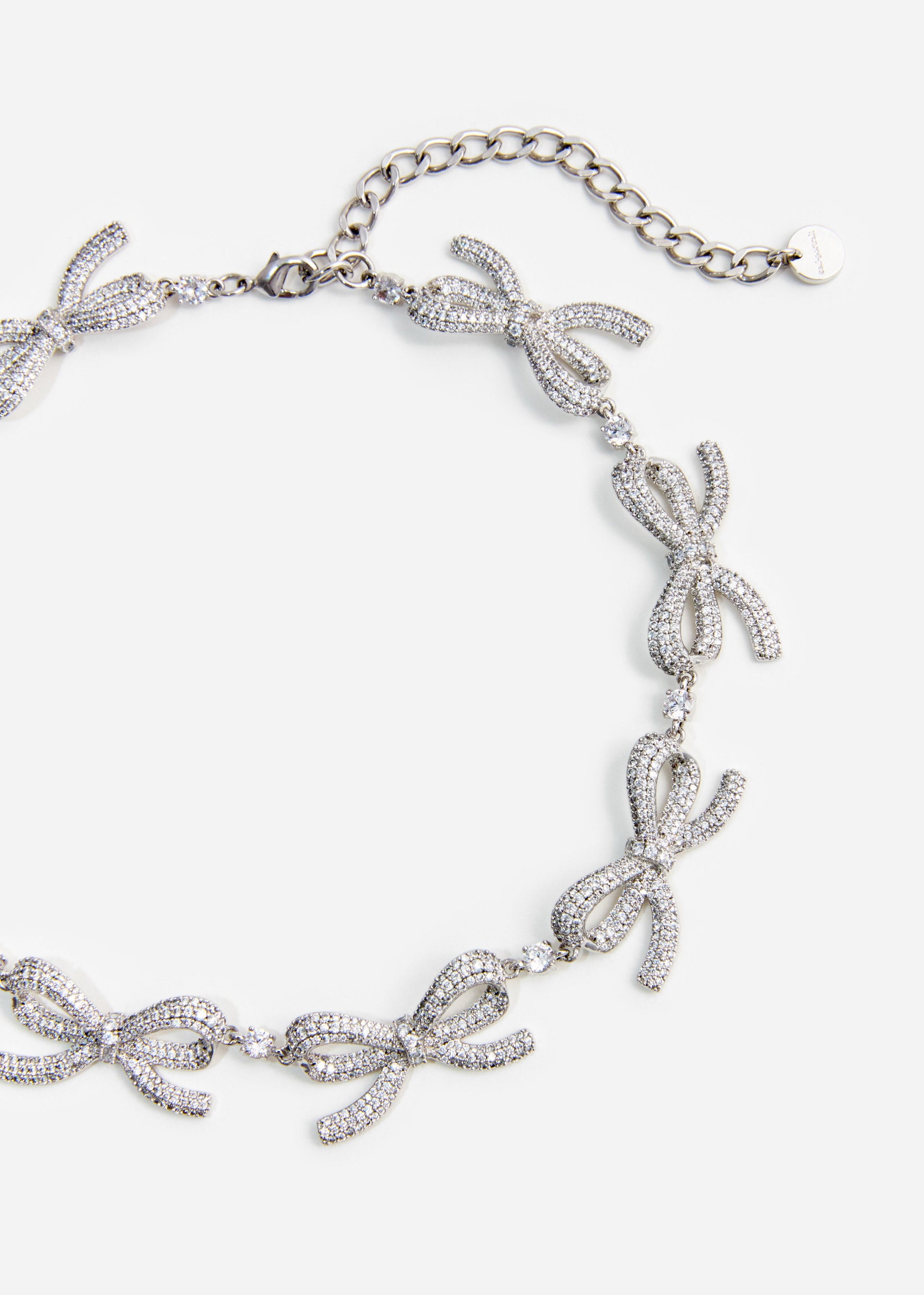 A photo of the Crystal Bows Necklace