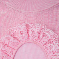 Pink Knit Cut Out Bodysuit