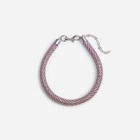 Pink Crystal Tube Necklace