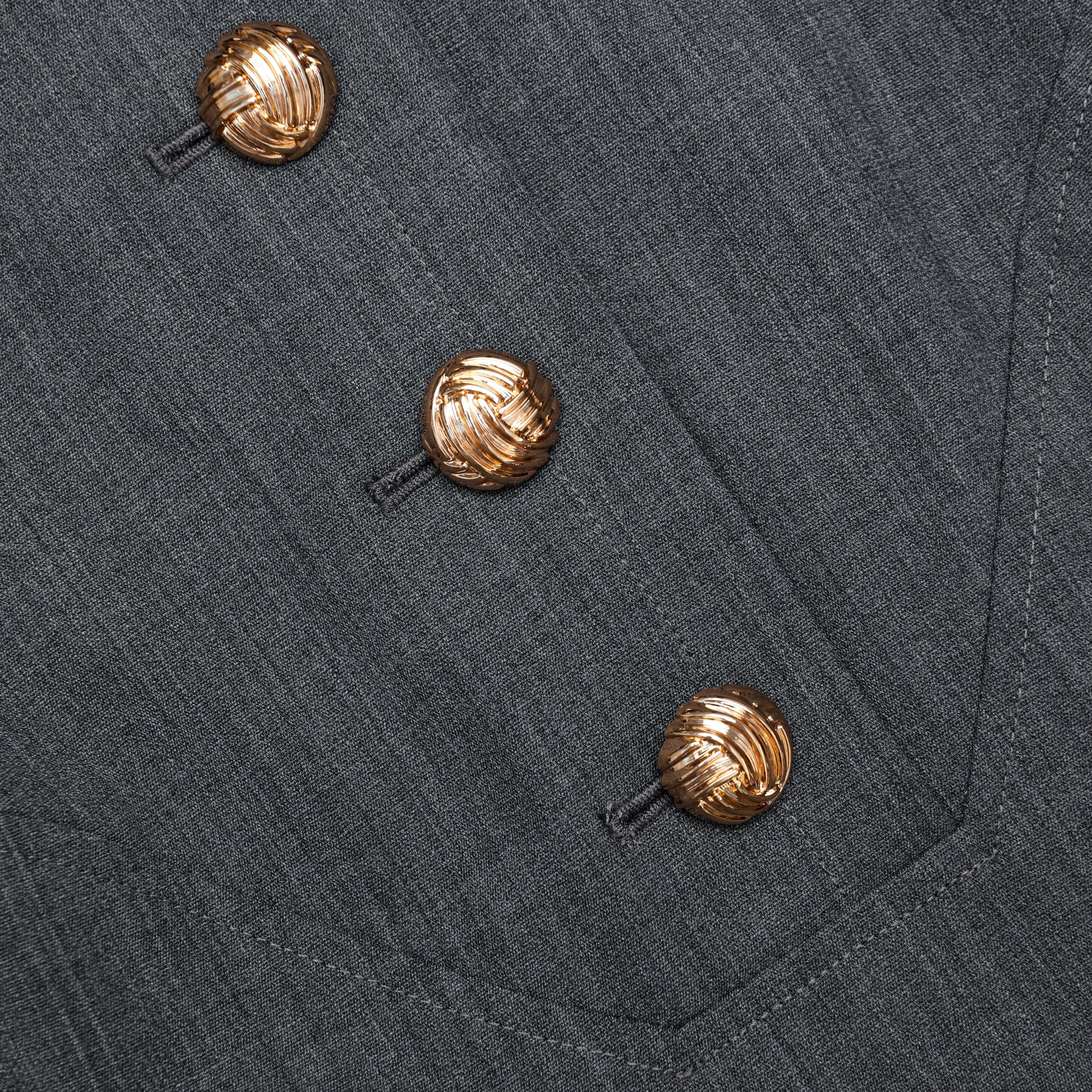 Grey Tailored Pleated Midi Dress