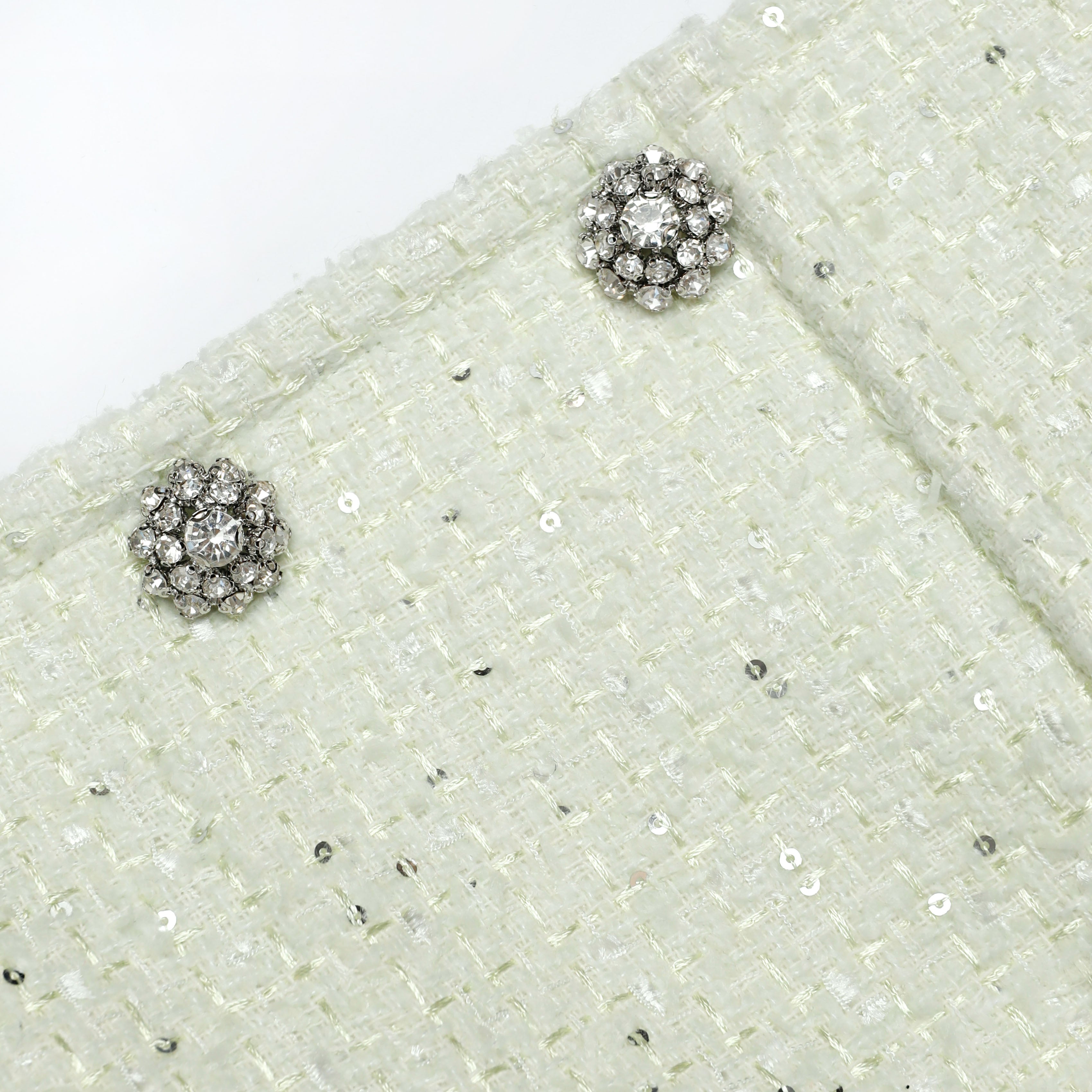 Lime Boucle Mini Dress