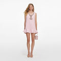 Pink Crepe Mini Dress
