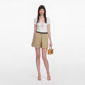Beige Cotton Skort