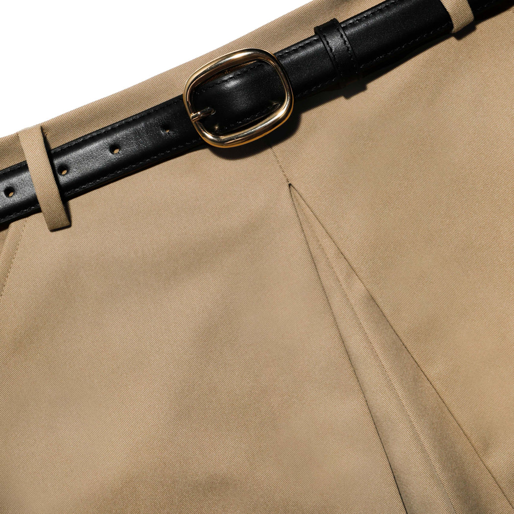A close up of the fabric for the Beige Cotton Skort
