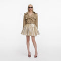 Gold Metallic Mini Skirt