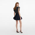 Navy Taffeta Skirt