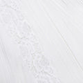White Knit Lace Insert Midi Dress