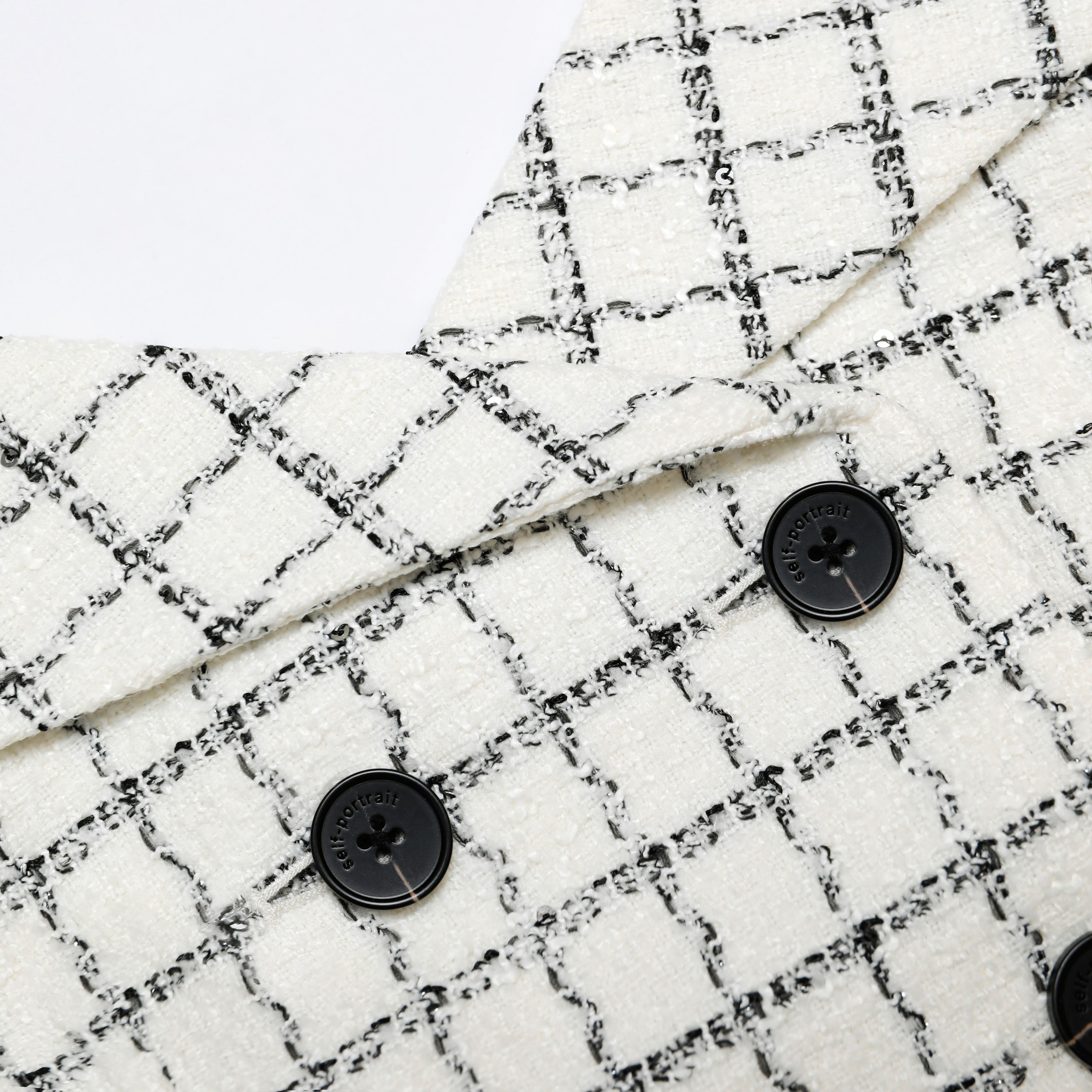 Check Boucle Satin Maxi Dress