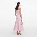 Pink Crepe Midi Dress