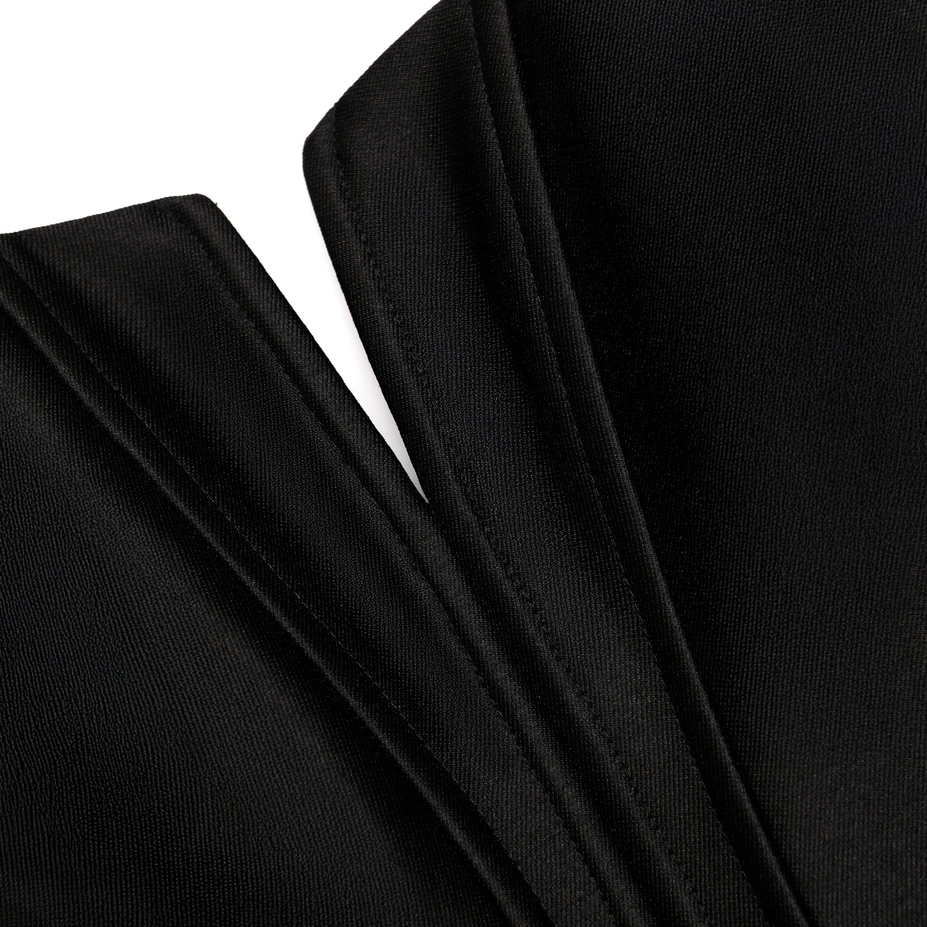 A close up of the fabric for the Black Taffeta Corset Top