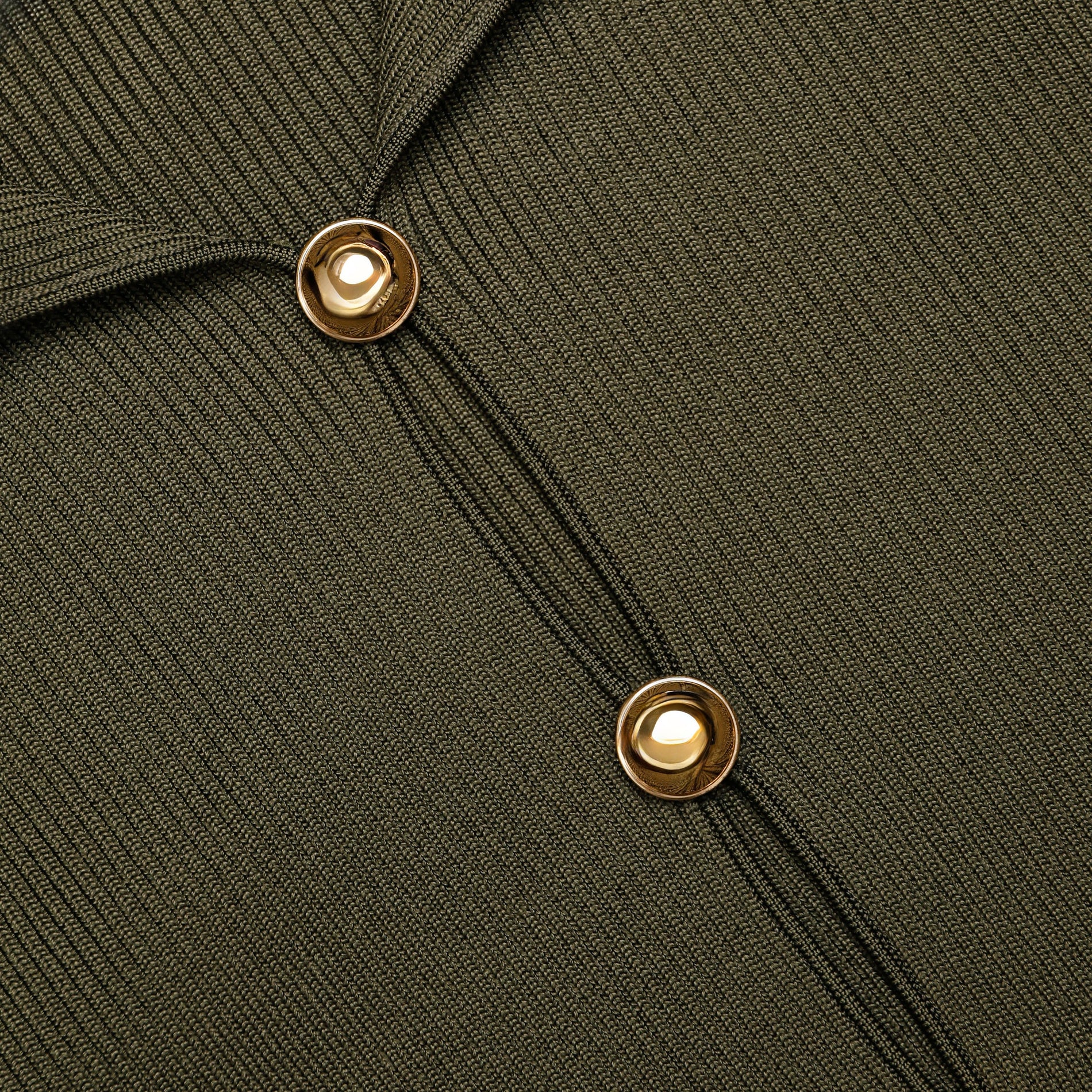 A close up of the fabric for the Khaki Button Down Knit Top