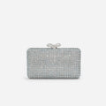 Blue Crystal Chainmail Clutch Bag