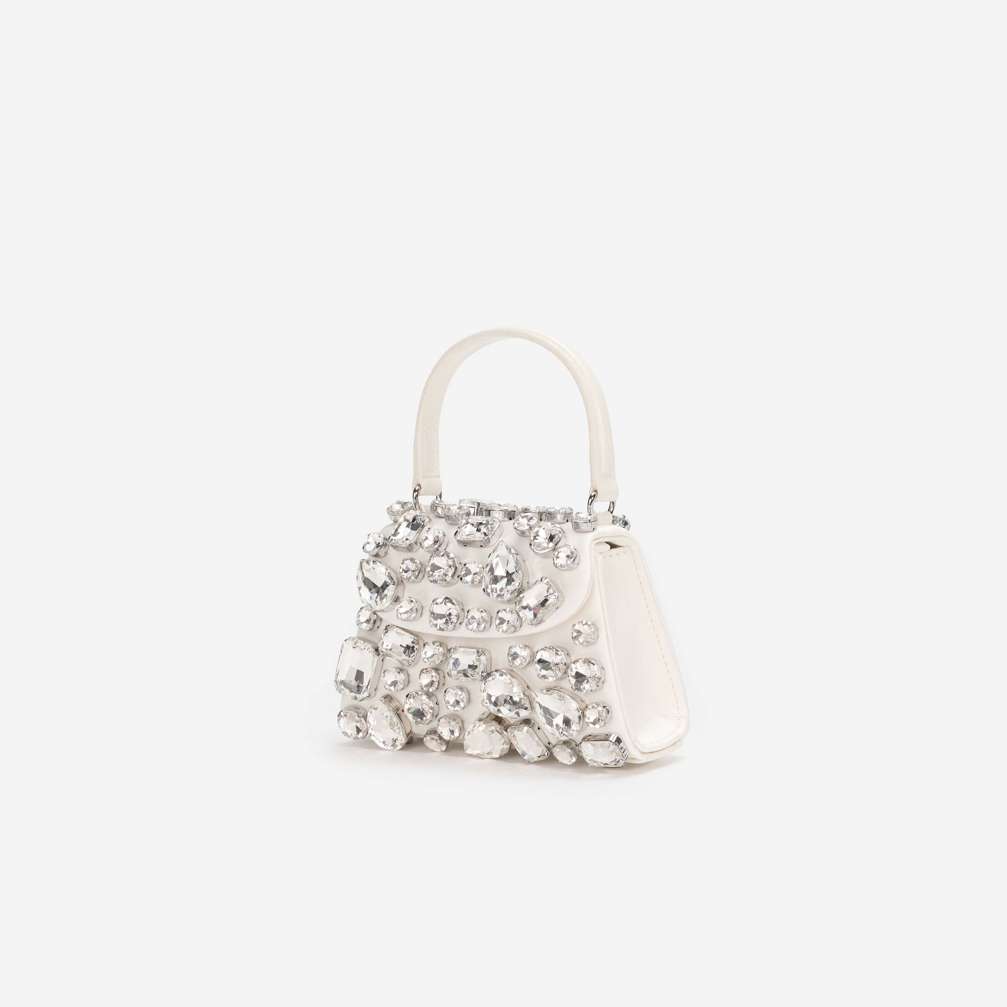 Cream Multi Crystal Mini Bag