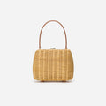 Rattan Cherry Charm Mini Bag