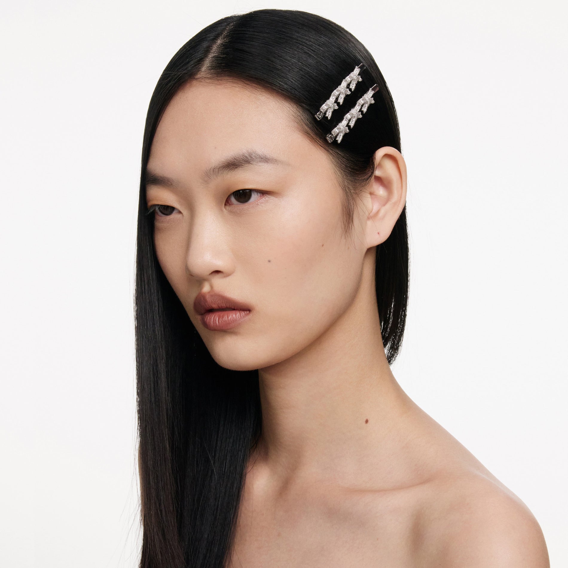 Crystal Bow Hair Slides