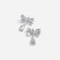 Bow Crystal Drop Earrings