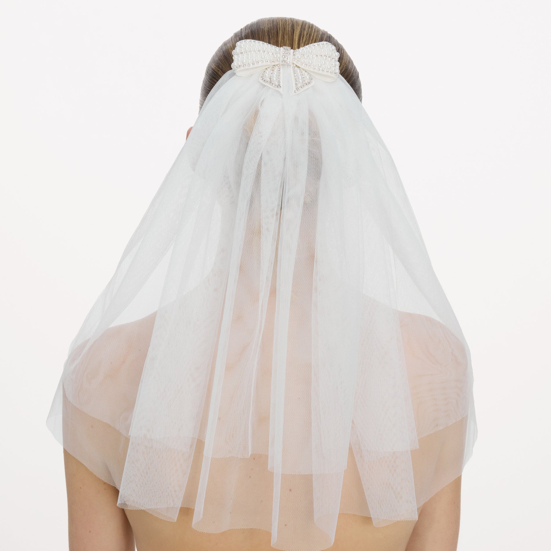Embellished Bow Veil