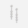 Crystal Pearl Tiered Drop Earrings
