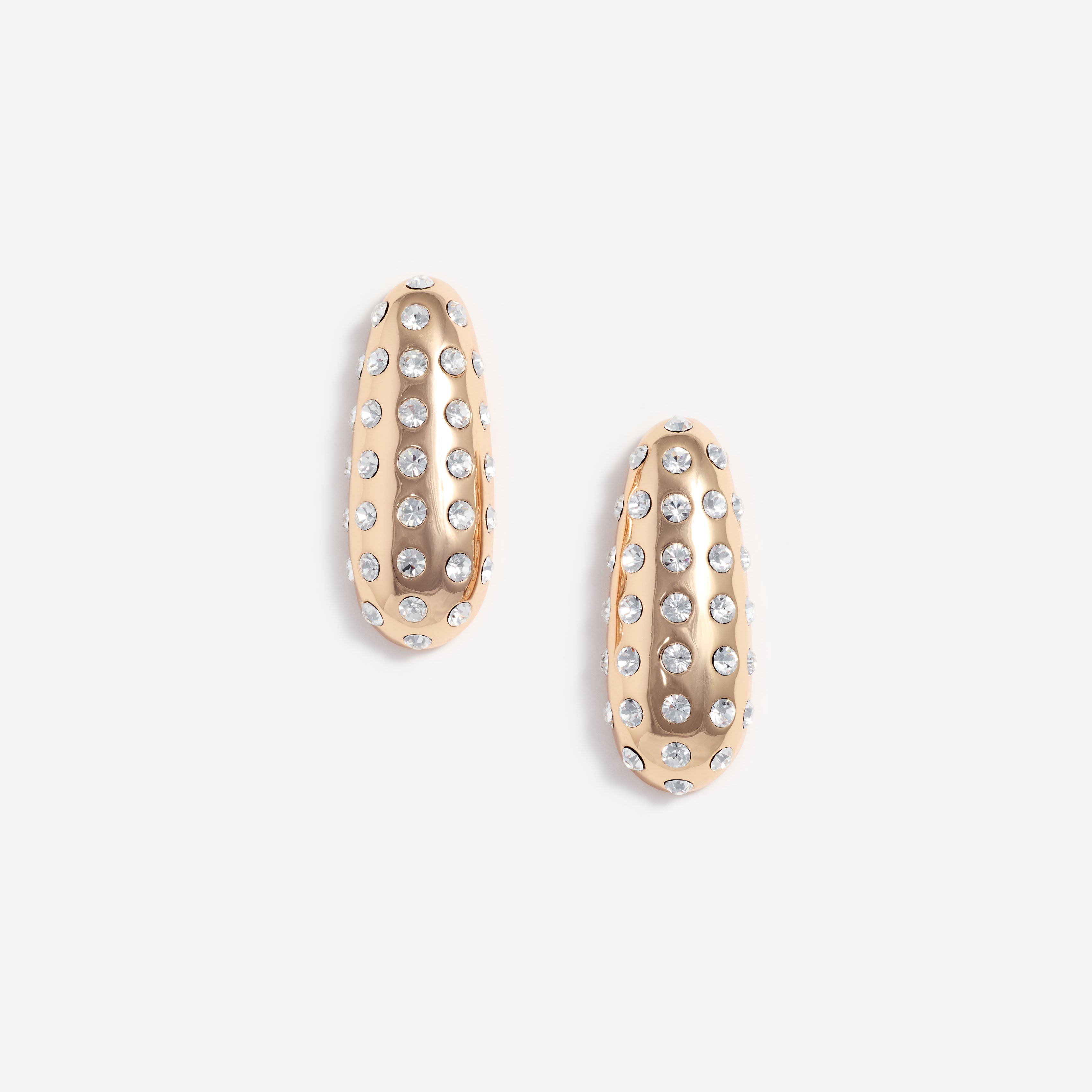 Gold Crystal Bar Earrings