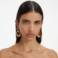 Mottled Gold Multi Tiered Earrings