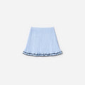 Blue Frill Trim Knit Skirt