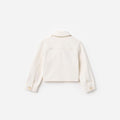 Cream Denim Cherry Motif Jacket