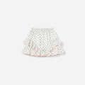 Cream Polka Dot Frill Skirt
