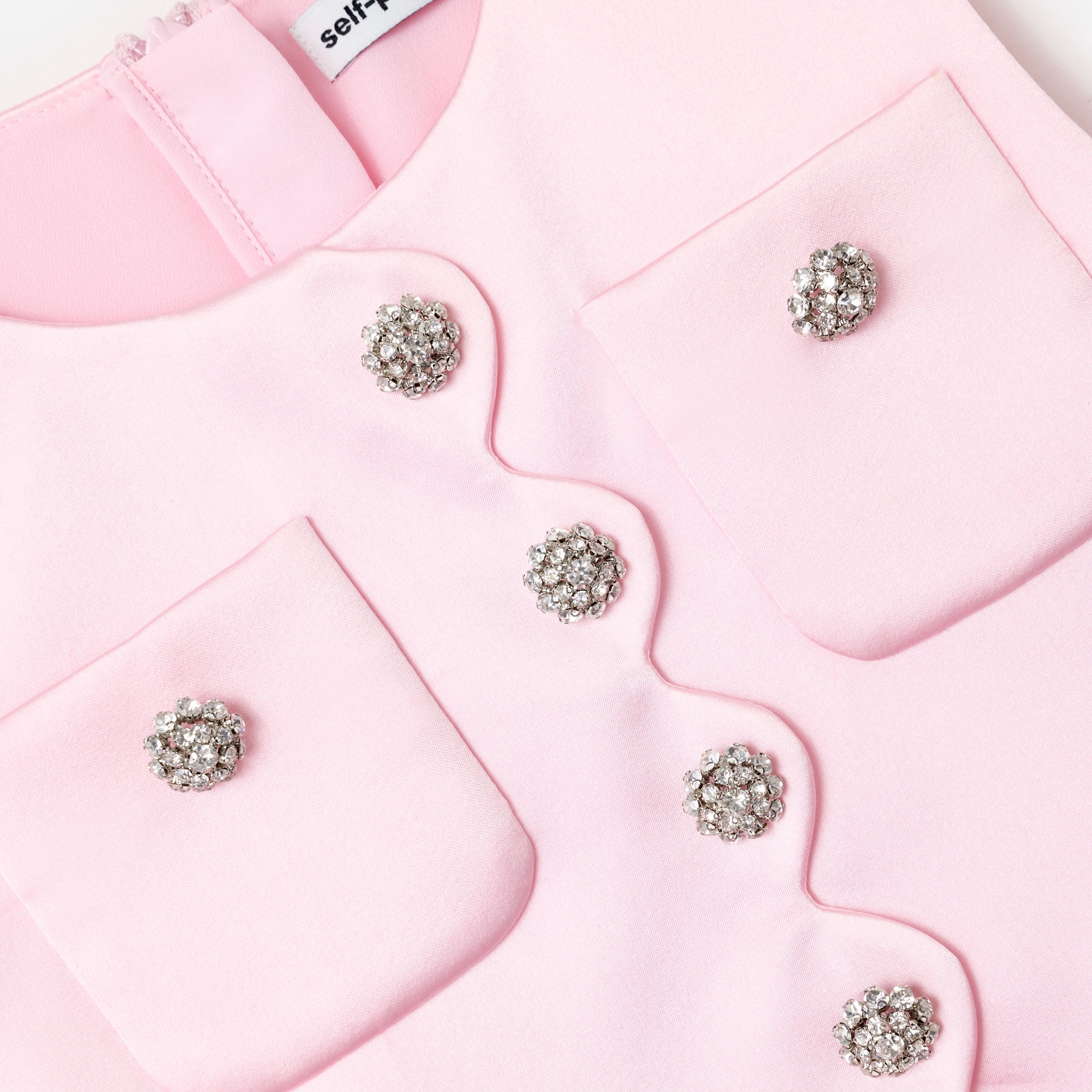 Pink Satin Lace Dress